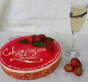 Entremet individuel champagne fraise