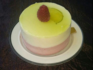 Entremet individuel citron framboise