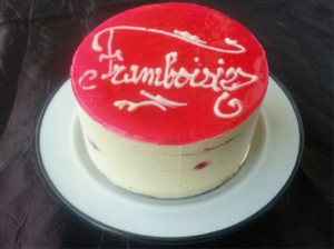 Entremet individuel framboisier