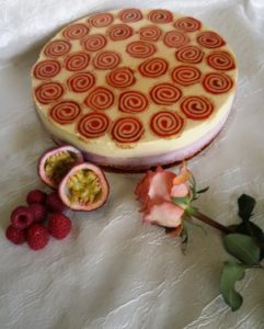 Entremet passion framboise