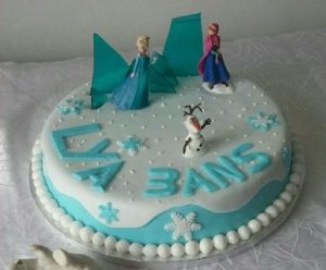 Entremet thème pour enfant : la reine des neiges