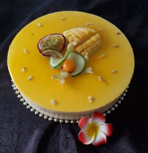 Entremet passion mangue