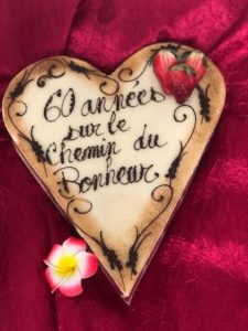 Entremet fraisier coeur