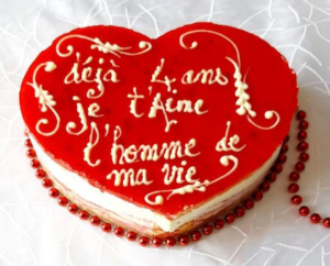 Entremet fraisier coeur