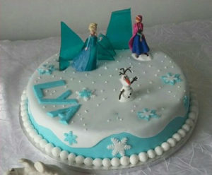 Gateau theme enfant la reine des neiges