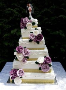 Wedding cake mauve - Pâtissier mariage Essonne (91)